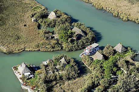 Aereal view of laguna di Marano